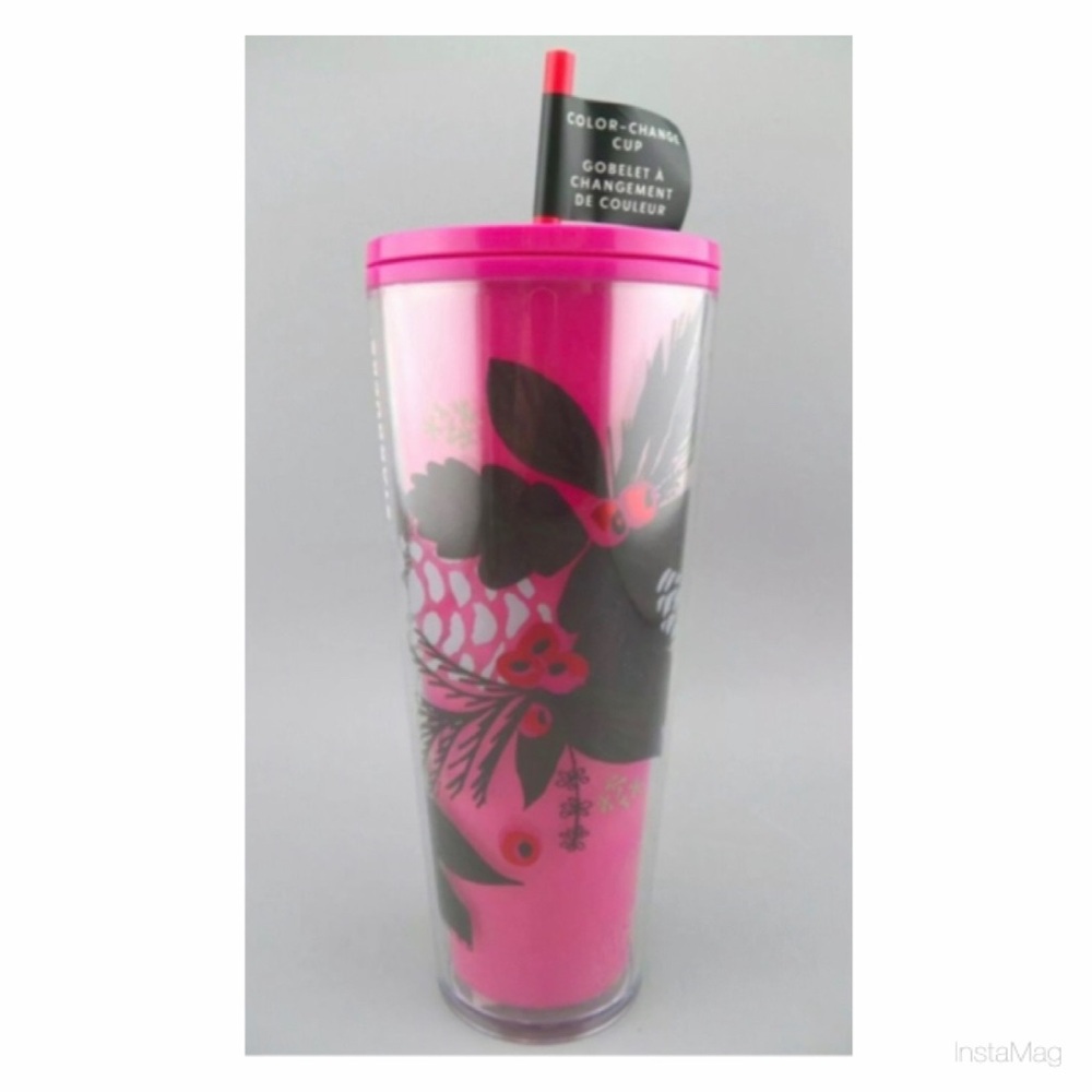 NEW Starbucks Venti Pine Pink Color Changing Tumbler